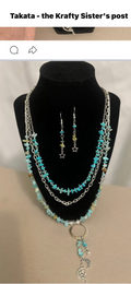 Necklace 3 layers &Earrings