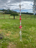 Car rear view mirrors in mind, pink flowers Suncatcher