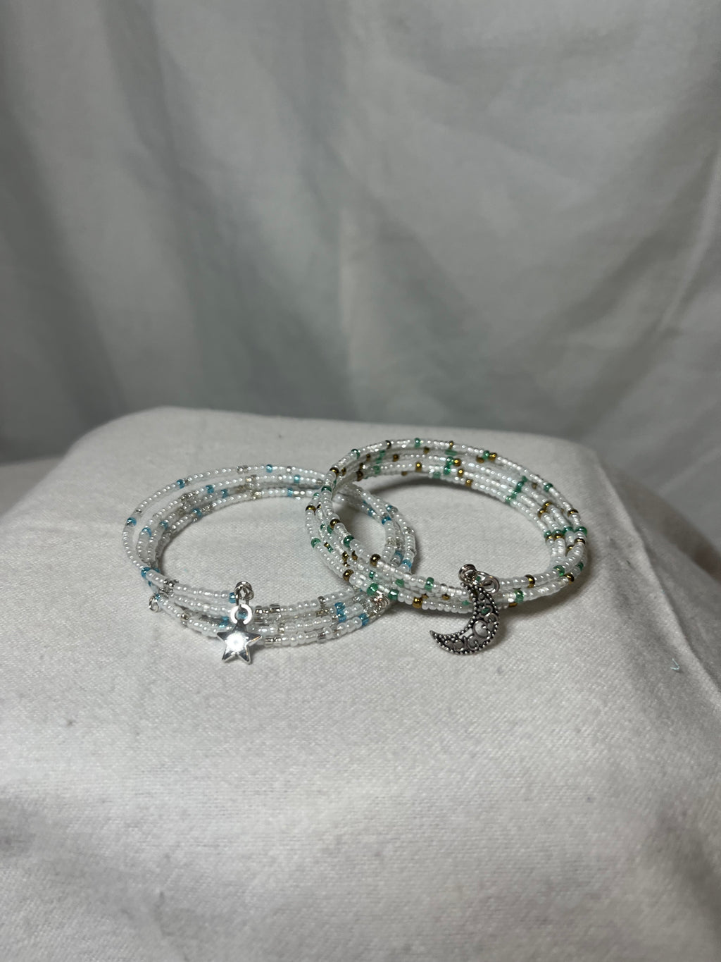 Star & Moon memory wire Bracelets